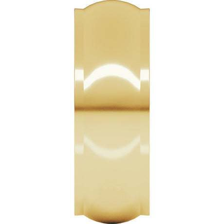 14K Yellow Gold 7 mm Stepped-Edge Half Round Band Size 9.5