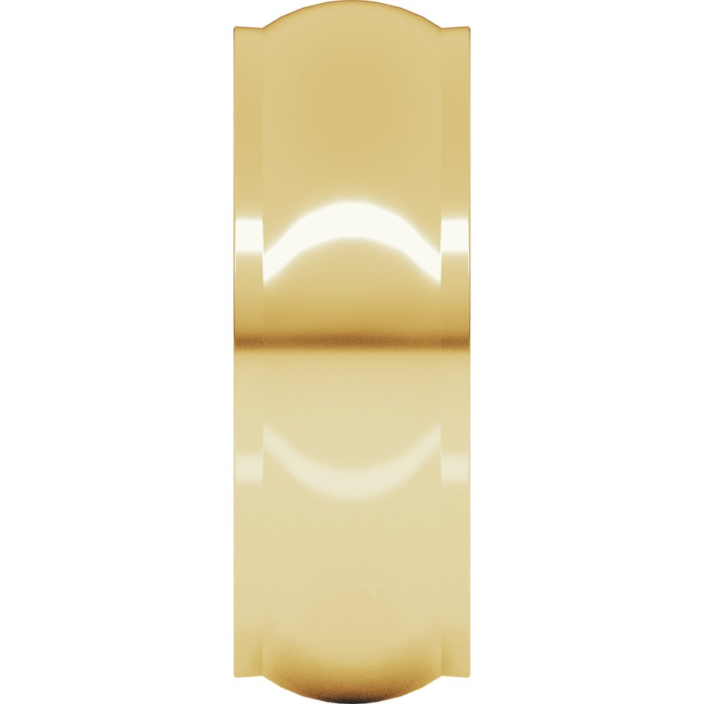 14K Yellow Gold 7 mm Stepped-Edge Half Round Band Size 10