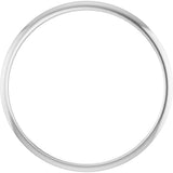 10K White Gold 1.5 mm Ultra-Lightweight Half Round Band Size 6