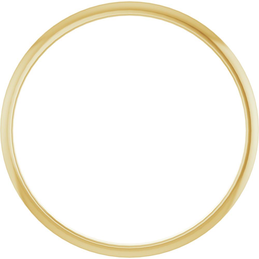 18K Yellow Gold 1.5 mm Ultra-Lightweight Half Round Band Size 6