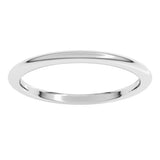 14K White Gold 1.5 mm Comfort-Fit Half Round Band Size 4 