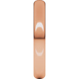 14K Rose Gold 3 mm Half Round Band Size 5