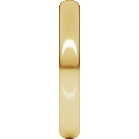 10K Yellow Gold 3 mm Half Round Band Size 4.5