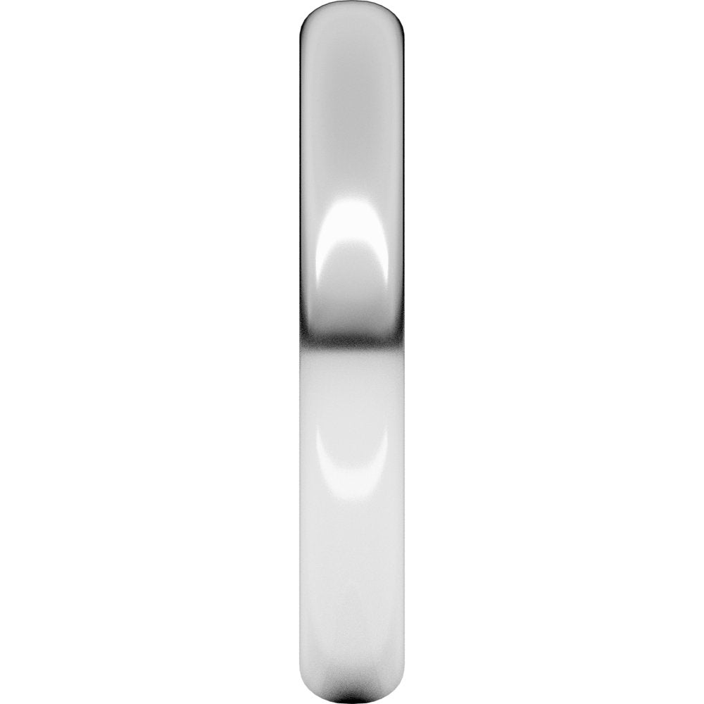 10K White Gold 3 mm Half Round Band Size 5