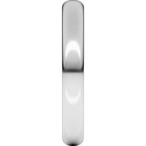 10K White Gold 3 mm Half Round Band Size 5