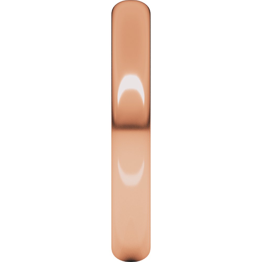 18K Rose 3 mm Half Round Band Size 5.5