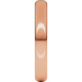18K Rose 3 mm Half Round Band Size 5.5