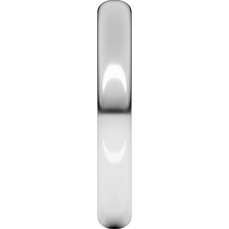 10K White Gold 3 mm Half Round Band Size 5