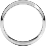 14K White Gold 6 mm Half Round Band Size 6