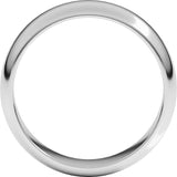 Platinum 6 mm Half Round Band