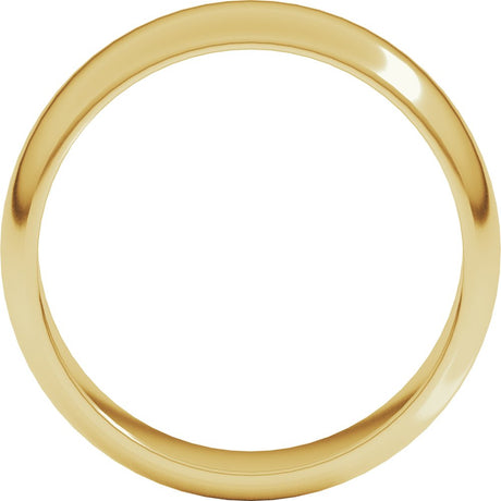18K Yellow Gold 6 mm Half Round Band Size 7