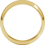 10K Yellow 6 mm Half Round Band