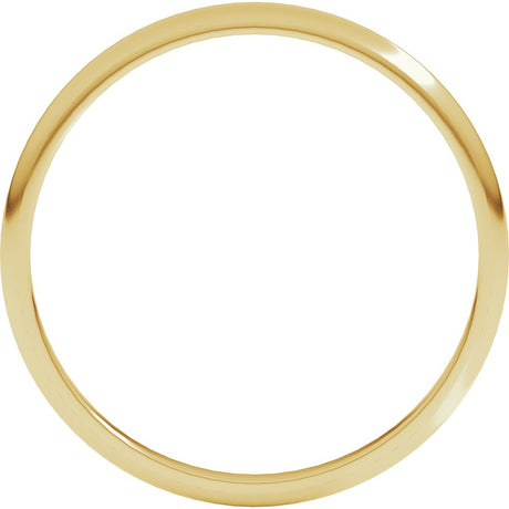 10K Yellow Gold 1.5 mm Lightweight Half Round Band Size 3