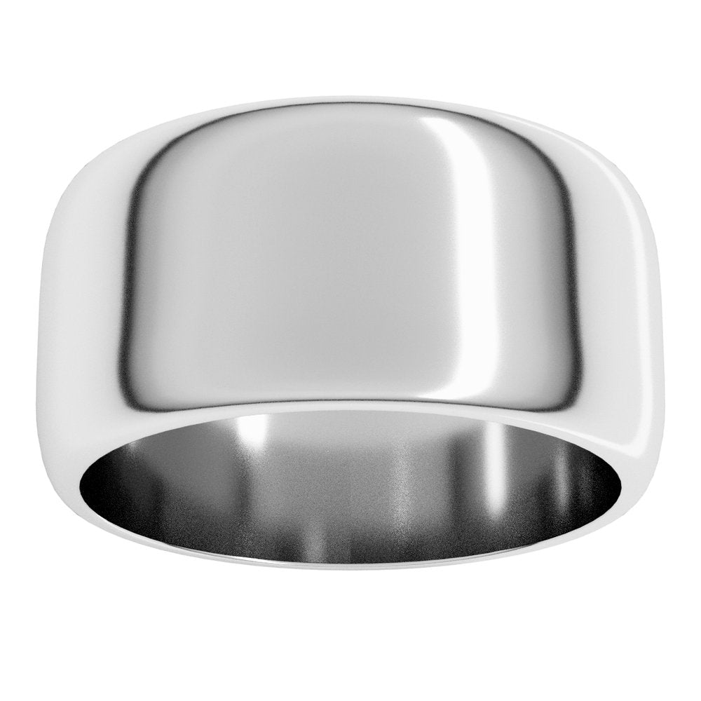 Continuum Sterling Silver 10 mm Half Round Band Size 11