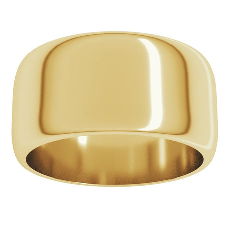 14K Yellow Gold 10 mm Half Round Band Size 5.5