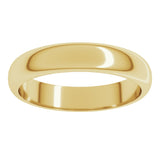 14K Yellow 4 mm Half Round Band