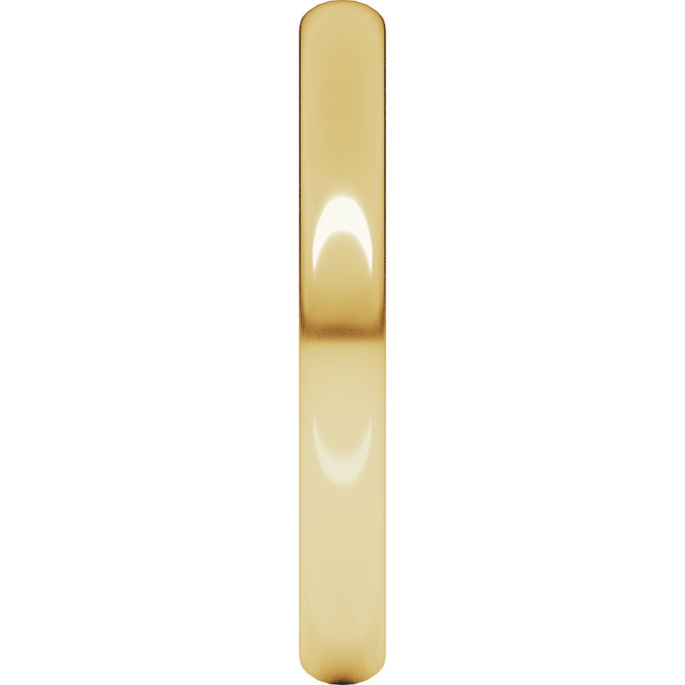 18K Yellow 2.5 mm Half Round Light Band Size 9