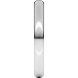 14K White Gold 2.5 mm Lightweight Half Round Band Size 5