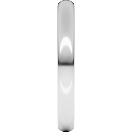 14K White Gold 2.5 mm Lightweight Half Round Band Size 5