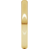 10K Yellow Gold 2.5 mm Lightweight Half Round Band