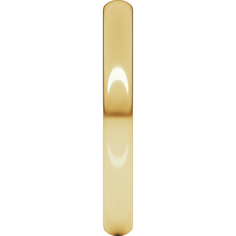 10K Yellow Gold 2.5 mm Lightweight Half Round Band Size 3.5