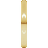 18K Yellow Gold 2.5 mm Lightweight Half Round Band Size 9