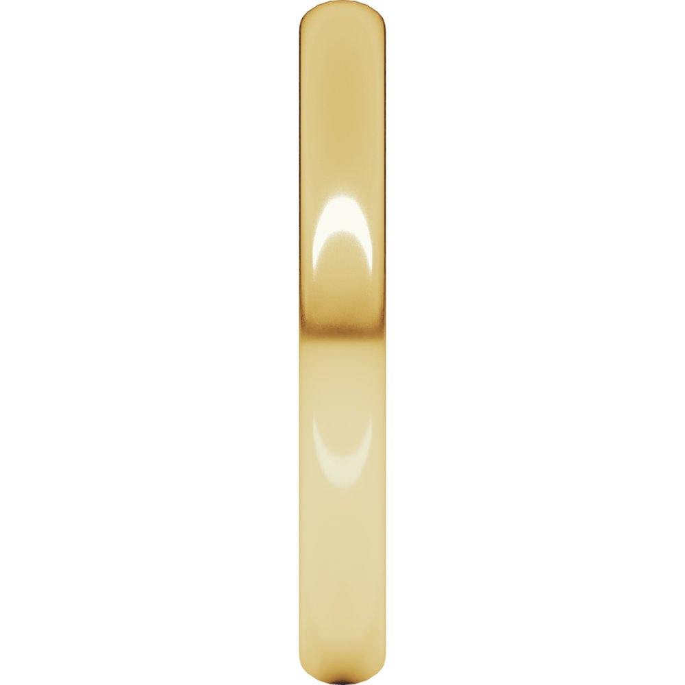 14K Yellow 2.5 mm Half Round Light Band