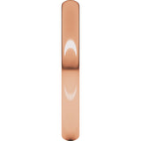 10K Rose 2.5 mm Lightweight Half Round Band Size 8.5