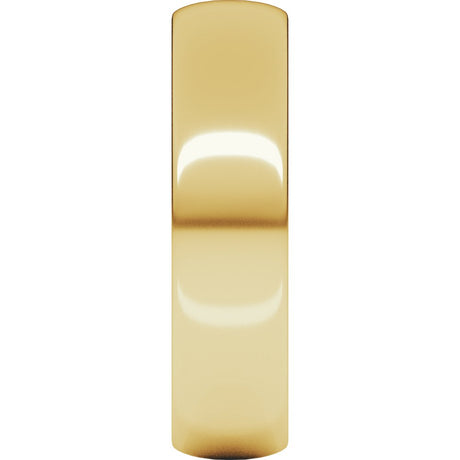 18K Yellow 5 mm Lightweight Half Round Band Size 10