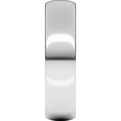 Sterling Silver 5 mm Lightweight Half Round Band Size 7.5