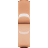 14K Rose Gold 5 mm Lightweight Half Round Band Size 6.5