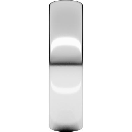 Platinum 5 mm Half Round Light Band