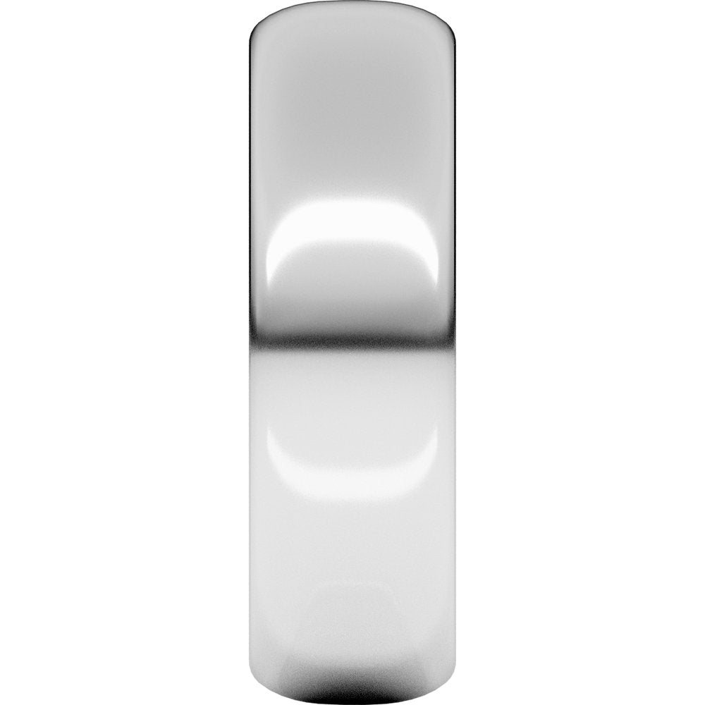 14K White Gold 6 mm Half Round Band Size 6