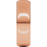 18K Rose 6 mm Half Round Band Size 10
