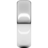 Platinum 6 mm Half Round Band Size 7