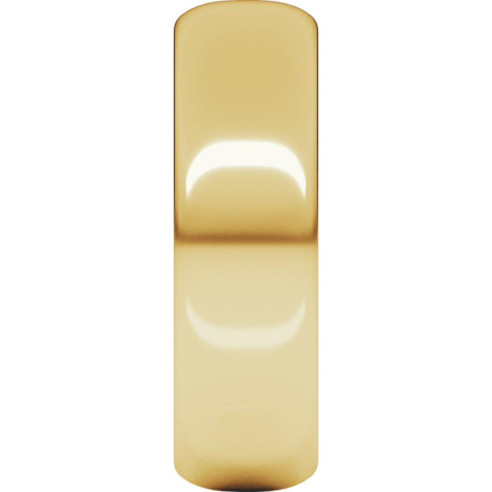 18K Yellow Gold 6 mm Half Round Band Size 7