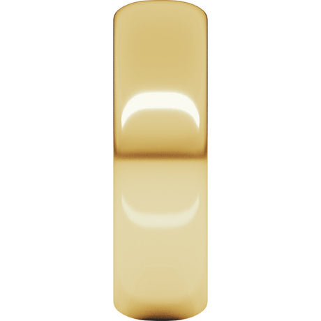 18K Yellow Gold 6 mm Half Round Band Size 7.5