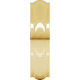 14K Yellow Gold 5 mm Stepped-Edge Half Round Band Size 7