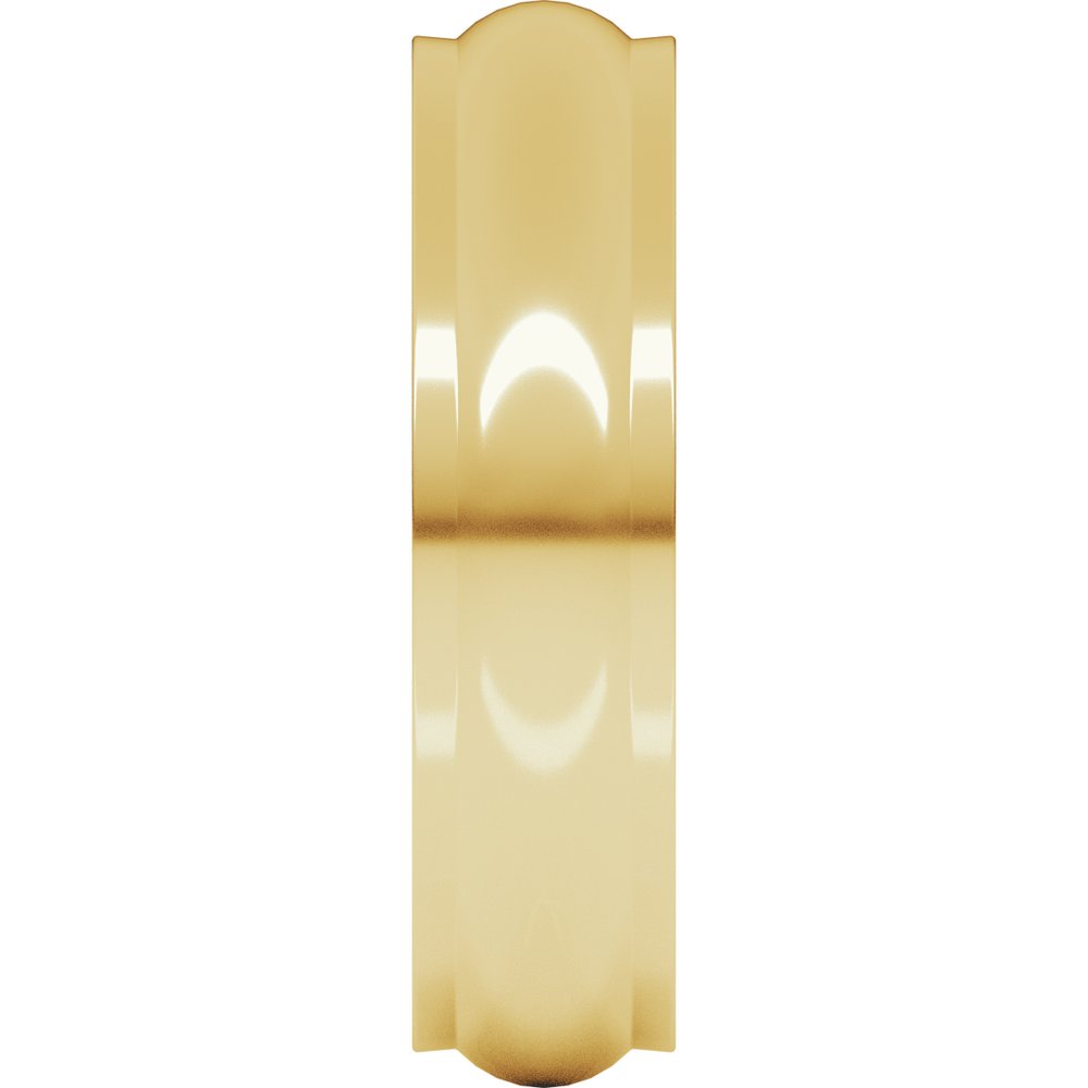 14K Yellow 5 mm Stepped-Edge Half Round Band