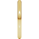 14K Yellow Gold 2 mm Half Round Band Size 1