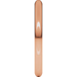 10K Rose Gold 2 mm Half Round Band Size 7