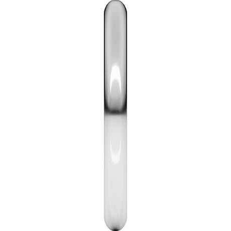 Platinum 2 mm Half Round Band Size 3.5