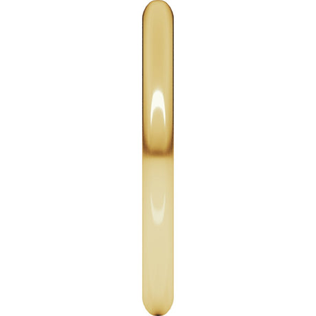 22K Yellow Gold 2 mm Half Round Band Size 6