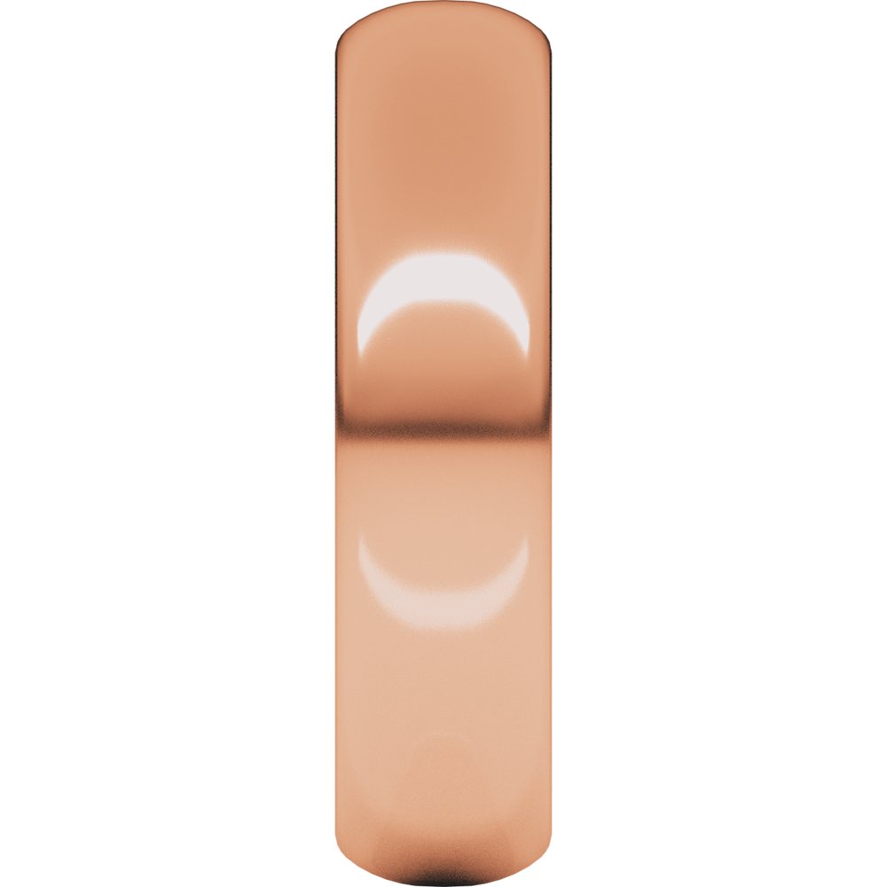 14K Rose Gold 5 mm Half Round Band Size 10.5