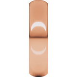 14K Rose Gold 5 mm Half Round Band Size 10.5