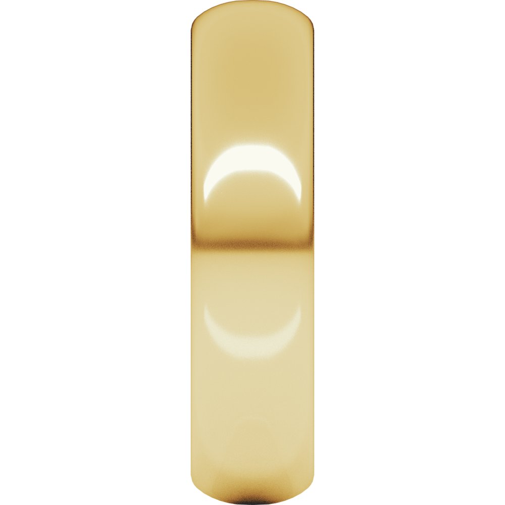 10K Yellow Gold 5 mm Half Round Band Size 6