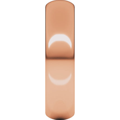 14K Rose Gold 5 mm Half Round Band Size 7
