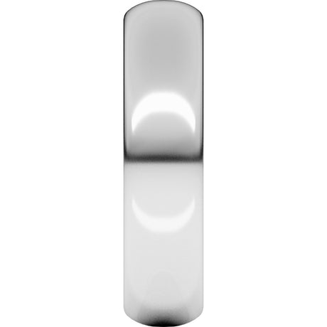 Platinum 5 mm Half Round Band Size 6