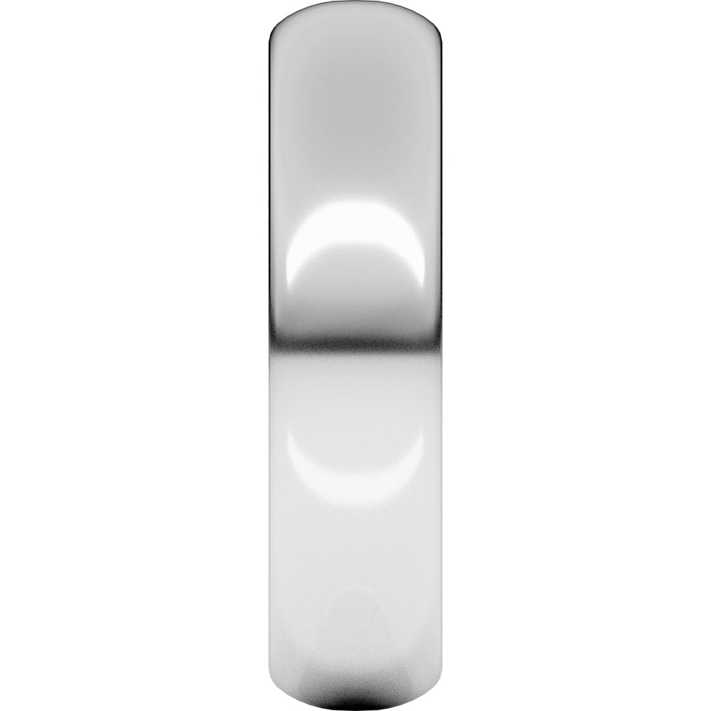 14K White Gold 5 mm Half Round Band Size 5