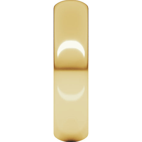 22K Yellow 5 mm Half Round Band Size 6.5